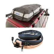 Adventure Kings Premium Waterproof Roof Top Bag 4WD 4x4 + LED Strip Light 1.3m