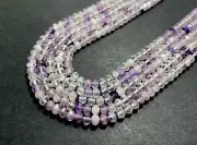 Natural Purple Amethyst AAA High Quality Faceted Rondelle Gemstone Beads RDF03