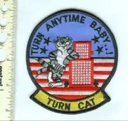 Military Patch USN F-14 Tomcat Turn Anytime Baby