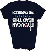 [MIRABOZZI] I've Capsized Funny Sailing Sailboat Sail Boating Captain Cruise Cruising Boat Gift Unisex Shirt T-Shirt (Navy;L)