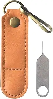 SIM Card Storage Bag - PU Leather Removal Ejector Pin Tool Storage Pouch with Detachable O-,Portable Phone Card Holder Bag Christmas Veegap