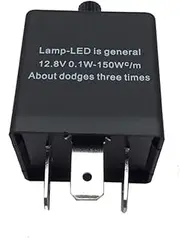 SWOOMEY Adjustable Frequency LED Flasher Relay for Car Motorcycle Black High Sensitivity Easy Replacement Long Operating Voltage