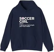 [X.Style] Soccer Girl Definition ds035 Hoodie Navy M