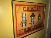 Coleman Lanterns Camping OldLogo Sporting Goods Store Man Cave Advertising Sign