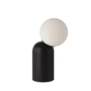 KUNJOULAM Round Table Lamp,Elegant Bedside Lamp with Glass Globe Lampshade, M...