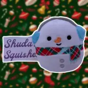 Manny the Snowman Winter Scarf 4” Christmas Squishmallow ♡ BNWT RARE HTF