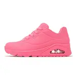 SKECHERS 休閒鞋 UNO-STAND ON AIR 女鞋 螢光粉 氣墊 厚底【ACS】 73690CRL