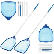 2 Pcs Long Pool Skimmer Net Fine Mesh Pool Net Pool Cleaning Tool with Alumin...