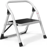 1-Step Ladder Folding Step Stool with Anti-Slip Sturdy and Wide Pedal Stepladder
