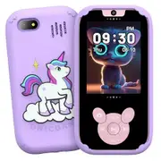 Kids Smart Phone Toys, Touch Screen MP3 Player,Learning Toys,Smart Kids Camera Christmas Birthday Gifts Toys for Girls Boys,Purple