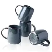 Large Coffee Mugs Set of 4, 18oz Handmade Ceramic Coffee Mugs Set with