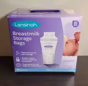 Lansinoh Breastmilk Presterillized Double Zipper Storage Bags (100 Pack)