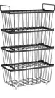 iSPECLE Chest Freezer Organizer Bins - 4 Pack Small Stackable Freezer Organiz