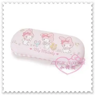 ♥小花花日本精品♥Hello Kitty 美樂蒂Melody眼鏡盒收納盒眼鏡收納盒蝴蝶小松鼠格紋粉色 11303701