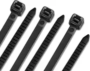 CANAANIN 12 Inch Zip Ties Black Cable Ties 5x300 200PCS Zip Ties Heavy Duty Multi-Purpose Self-Locking Anti - UV Nylon Cable Cord Zipties Wire Ties for Home Office Garden (12" 5x300 Black)