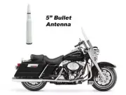 VMS 5" 50 CAL BULLET ANTENNA WHITE FOR HARLEY DAVIDSON ROAD KING W/ TOUR-PAK