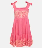 [Juliet Dunn] Juliet Dunn Colorblocked cotton minidress UK 14 pink