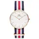 DW Daniel Wellington 經典藍白紅帆布錶帶-金框/36mm(0502DW)