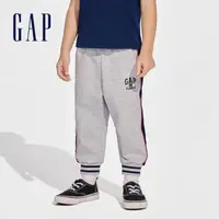 在飛比找momo購物網優惠-【GAP】男幼童裝 Logo印花束口鬆緊褲-灰色(40638