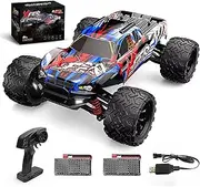 UONNO 40KM/H RC Car, 1:16 Scale High Speed Remote Control Monster Truck, 4WD Off-Road Crawler with 2.4Ghz & Dual Batteries, Adult Hobby Grade Vehicle (Red)