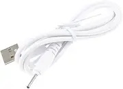 DC 2.0mm Jack Charger Port 100CM USB Charge Replacement Power Cable intended for Beats Solo HD505 Headphones NOT intended for Dr. Dre Powerbeats3 (White)