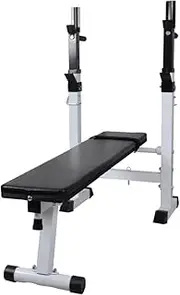 Adjustable Fitness Workout Bench with Incline Option - Durable Steel Weight Bench for Home Gym with Comfortable Padded Cushion and Storage-Friendly Design