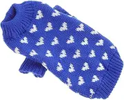 HOMOBABE Valentine's Day Dog Sweater for Pattern Knitted Pet Clothes Stylish Collar Design for Outdoor Wear and Everyday Use
