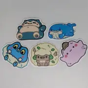 Pokemon Kawaii Chibi Waterproof Stickers The Charming Mon Set (5 Stickers)