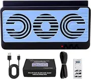 Car Solar Powered Exhaust Fan - Silent Energy Saving Ventilation & Air Purifier W/Multi-Layer Filter - Portable Cooling Device For Vehicles RVs Trucks Home Camping 23.5x13x5.5cm 500g