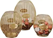 Coffee Pod Holder Storage Basket Metal Coffee Pod Capsule Rack Cup Holder Espresso Pod For Kitchen Pantry Office Home Coffee Cup(Gold 3Pcs (S M L))