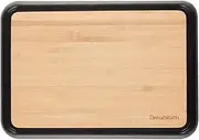 Dreamfarm Fledge Bamboo Dishwasher-Safe, Double-Sided Cutting Board with Non-Slip, Juice-Catching Flip-Up Silicone Edges - 10"x7", Bamboo