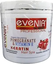 EVENIA ORGANIC NOURISHING KERATIN HAIR SPA WITH POMEGRANATE & VITAMIN E FOR HEALTHY SHINING HAIR FOR PROFESSIONAL BEAUTY PARLOUR SALOON OR HOME USE