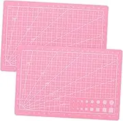 KAILIKETIY 2pcs Dual Sided Self Healing Cutting Mat Pink Engraving Art Mat for DIY Craft Scrapbooking and Sewing Projects Multi Purpose Cutting and Carving Pad