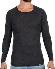 [MERIWOOL] Mens Base Layer 100% Merino Wool Lightweight Form Fit Top Thermal Shirt