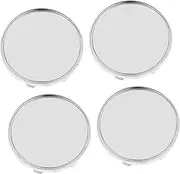 4pcs Hub Center Cap Wheel Cover Automotive Center Caps Wheel Hub Covers Tire Shiny Universal Light Rim Racing Car Tire Accessories Car Accessories Abs Silver