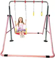 Kids 3-in-1 Gymnastics Bar Set - Horizontal Bar, Kip Training, Jungle Gym