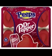 4 Pack- Peeps Marshmallow Chicks 2-Sour Watermelon 2- Dr. Pepper *