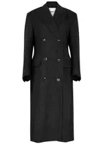 Day Birger ET Mikkelsen Bert Double-breasted Herringbone Wool Coat - Black - 40 (UK14 / L) 40 (UK14 / L)