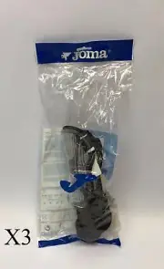 Joma Sport N11 Black Shinguard with Ankle Size Young XL Set of 3