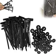 Nylon Universal Cable Tie Buckle,50Pcs Heavy Duty Self-Locking Nylon Zip Ties Holder,Multipurpose Plastic Cable Ties Tool for Car Daily Repair,Multifunctional Cable Tie Buckle,Cable Ties Tool Fastener