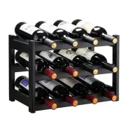 Bamboo Wine Rack, Sturdy and Durable Wine Storage Cabinet Shelf, Wine Racks C...