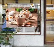 3D Bubble Tea G255 Pearl Tea Shop Window Stickers Vinyl Wall Mural Decals Honey