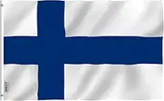 ANLEY Fly Breeze 3x5 Foot Finland Flag - Vivid Color and UV Fade Resistant - Canvas Header and Double Stitched - Finnish Finn National Flags Polyester with Brass Grommets 3 X 5 Ft