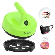 Mini Heat Press, 5" Diameter Round Heat Press Machine for T-Shirt Portable, 4