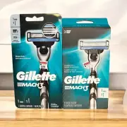 Gillette Mach3 Men's Shaving Razor Ergonomic Handle Triple Sharp Blade (2-Pack)