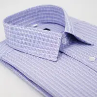 在飛比找momo購物網優惠-【金安德森】紫色格紋吸排長袖襯衫-fast