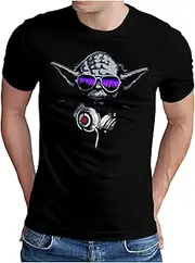 [OM3] DJ-YODA Men's T-Shirt Deejay Headphones Party Club Music Turntables S - 5XL