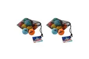 20pc Summit Global School Bounce Rubber Hand Balls w Mesh Bag 60mm Assorted