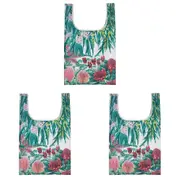 3x Ashdene Native Flora Multi RPET Reusable Tote Grocery Shopping Storage Bag