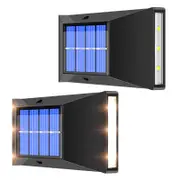 Outdoor Solar Light,Small Solar Porch Light Fence Light for Backyard Patio (Warm White) 2 Pack